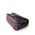 24S Multicolor Sequin Tweed Quilted Rectangular Mini Flap LGHW - Image 8