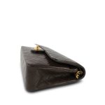 Brown Lambskin Quilted Classic Flap Medium Gold Hardware - Image 6
