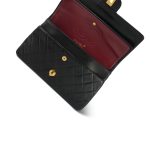 Black Lambskin Quilted Medium Double Flap Bag GHW - Image 14