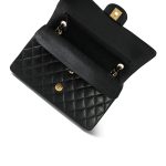 Black Caviar Quilted Medium Classic Flap GHW - Image 11