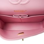 22C Sakura Pink Caviar Quilted Classic Flap Small Light Gold Hardware - Image 13