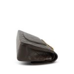 Brown Lambskin Quilted Classic Flap Medium Gold Hardware - Image 8