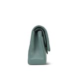 Dark Green Caviar Quilted Classic Flap Medium LGHW - Image 4