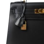 Kelly Sellier 28 Black Box Calfskin Gold Plated (H) Stamp - Image 2