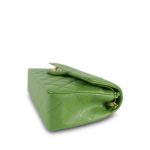 Green Caviar Quilted Classic Flap Small Light Gold Hardware - Image 12