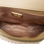 Beige Pearl Quilted Paris Cosmopolite Single Flap Bag Aged Gold Hardware - Image 15