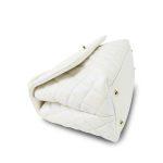 20K White Iridescent Caviar Quilted Coco Handle Medium Light Gold Hardware - Image 4