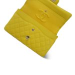 23P Yellow Caviar Quilted Classic Flap Medium Light Gold Hardware - Image 13