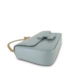 Celine Ice Blue Shiny Calfskin Claude Chain Shoulder Bag Light Gold Hardware - Image 9