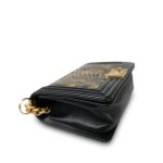 Black Gold Python Lambskin Old Medium Boy Bag Aged Gold Hardware - Image 9