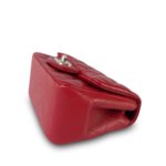 Red Lambskin Quilted Mini Square Flap SHW - Image 2