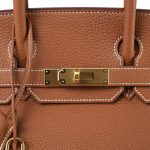 Birkin 30 Gold Veau Togo Gold Plated X Stamp - Image 15