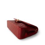 Vintage Red Lambskin Quilted Classic Flap Small Gold Hardware - Image 4