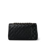 Black Caviar Quilted Double Flap Medium Gold Hardware - Image 2