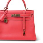 Kelly 28 Rose Jaipur Veau Epsom Leather Permabrass Hardware P Stamp - Image 5