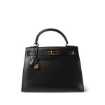 Kelly Sellier 28 Black Box Calfskin Gold Plated (H) Stamp - Image 6