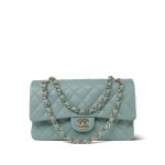 Dark Green Caviar Quilted Classic Flap Medium LGHW - Image 10