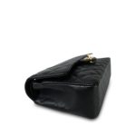 Black Caviar Quilted Double Flap Medium Gold Hardware - Image 8