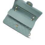 Dark Green Caviar Quilted Classic Flap Medium LGHW - Image 11