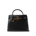 Kelly Sellier 28 Black Box Calfskin Gold Plated (H) Stamp - Image 9