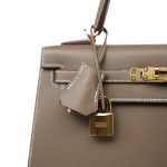Kelly 25 Sellier Etoupe Veau Epsom Gold Plated Z Stamp - Image 3