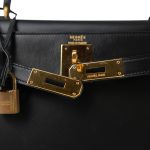 Kelly Sellier 28 Black Box Calfskin Gold Plated (H) Stamp - Image 10