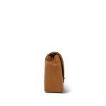 Tan Lambskin Quilted Half Moon Flap Gold Hardware - Image 7