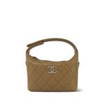25A Dark Beige Caviar Quilted Métiers D’Art Clutch With Chain LGHW