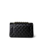Black Caviar Quilted Classic Flap Small Gold Hardware - Image 6