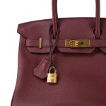 Birkin 30 Rouge H Veau Togo Gold Plated Y Stamp - Image 2