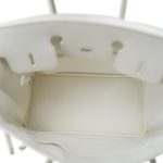 Birkin 25 White Epsom Palladium Plated [N] Stamp - Image 5