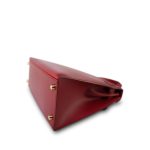 Kelly Sellier 28 Rouge Vif Box Calfskin Gold Plated C Square Stamp - Image 8