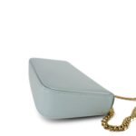 Celine Ice Blue Shiny Calfskin Claude Chain Shoulder Bag Light Gold Hardware - Image 13