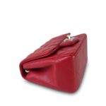 Red Lambskin Quilted Mini Square Flap SHW - Image 6