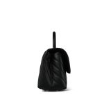 19K Black Caviar Chevron Quilted Small Coco Handle Ruthenium Hardware - Image 8