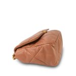 21P Caramel Lambskin Quilted Large 19 Flap MHW - Image 9