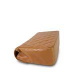 Tan Lambskin Quilted Half Moon Flap Gold Hardware - Image 13