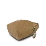 25A Dark Beige Caviar Quilted Métiers D’Art Clutch With Chain LGHW - Image 6