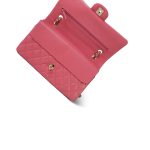 18S Pink Caviar Medium Quilted Classic Double Flap Light Gold Hardware - Image 13