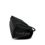 19K Black Caviar Chevron Quilted Small Coco Handle Ruthenium Hardware - Image 9