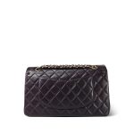 Plum Lambskin Quilted Classic Flap Medium Light Gold Hardware - Image 3