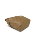 25A Dark Beige Caviar Quilted Métiers D’Art Clutch With Chain LGHW - Image 7