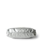 23P Silver Metallic 22 Hobo Bag Medium Aged Silver Hardware - Image 3