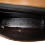 Tan Lambskin Quilted Half Moon Flap Gold Hardware - Image 16