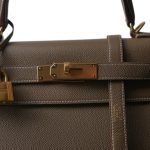 Kelly Sellier 28 Etoupe Epsom Gold Plated T Stamp - Image 10