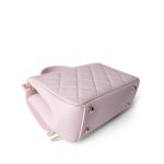 22P Light Pink Caviar Quilted Business Affinity Small Flap Light Gold Hardware - Image 3