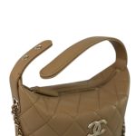 25A Dark Beige Caviar Quilted Métiers D’Art Clutch With Chain LGHW - Image 10