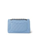 23P Light Blue Caviar Quilted Classic Flap Small Light Gold Hardware - Image 4