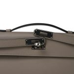 Kelly Cut Clutch Gris Asphalt Swift Palladium Plated A Stamp - Image 9