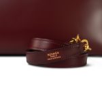 Kelly 28 Box Calfskin Rouge H Gold Plated R Circle Stamp - Image 2